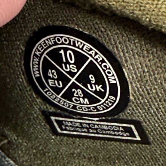 Keen Mens SOLR (Sand. Ocean. Lake. River) army green nylon strap sandal size 10 - Picture 8 of 10